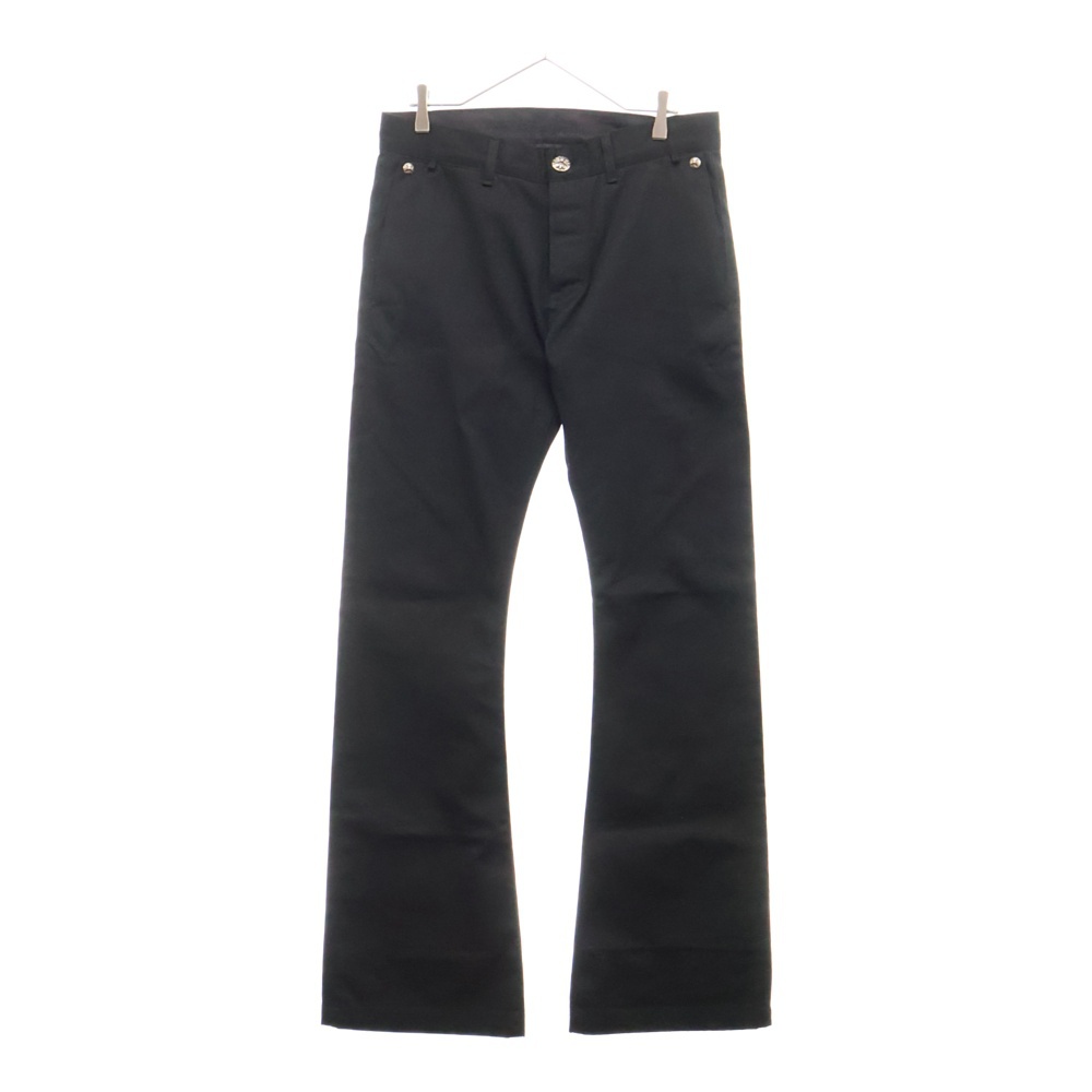 RS BOOTLEG CHINO PANT クロスボール レザー切替 フレアチノパンツ ブラック 国内ギャラ付き Aランク