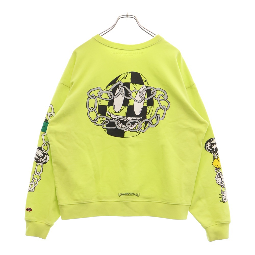 22AW ×MATTY BOY PPO CHAIN GAME マッティボーイ チェーンゲームクルーネックスウェットトレーナー イエロー Bランク