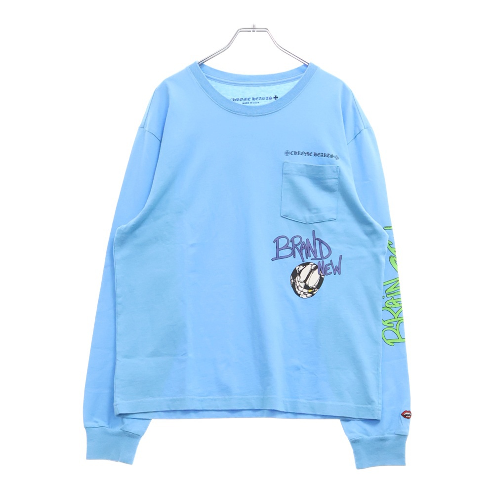 ×MATTY BOY BRAIN NEW L/S TEE×マッティボーイ ブレインニュー 長袖Tシャツ カットソー ブルー Bランク