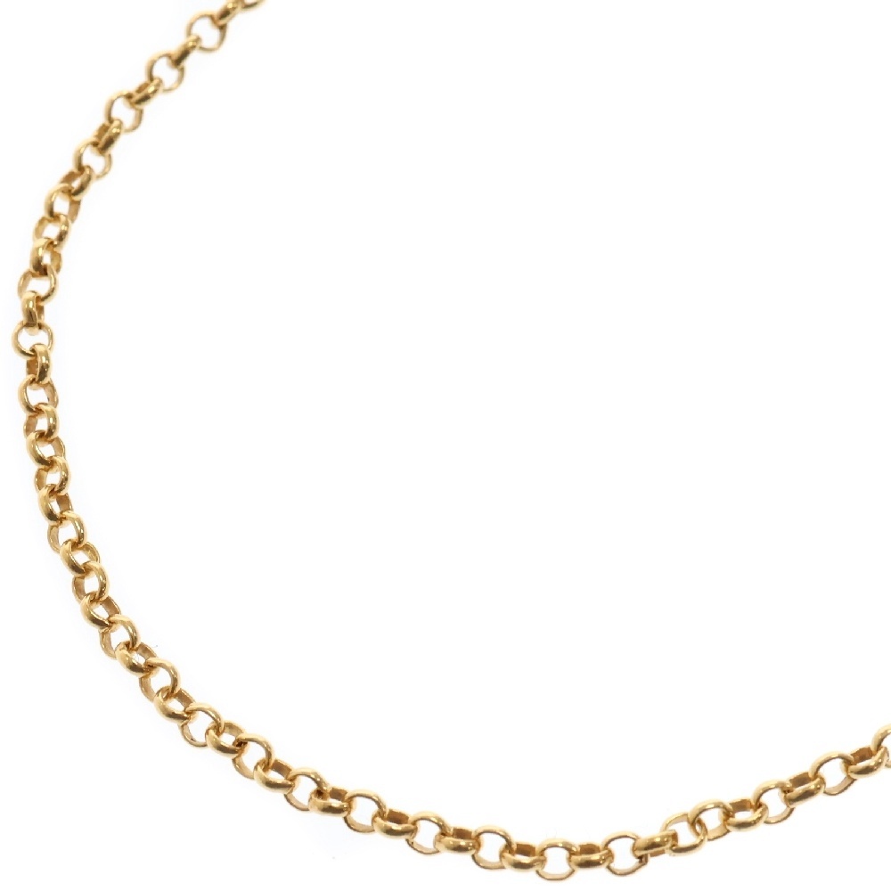 22K NECKCHAIN R18 ロールチェーンネックレス 18inch ゴールド BCA010 Aランク