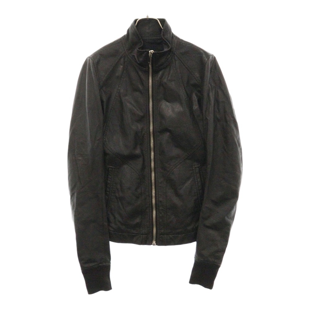 リックオウエンス INTARSIA JACKET インターシャ ジップアップレザー