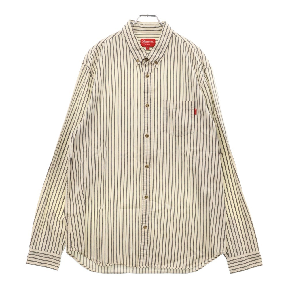 Striped Shirt ボタンダウン ストライプシャツ ホワイト Bランク