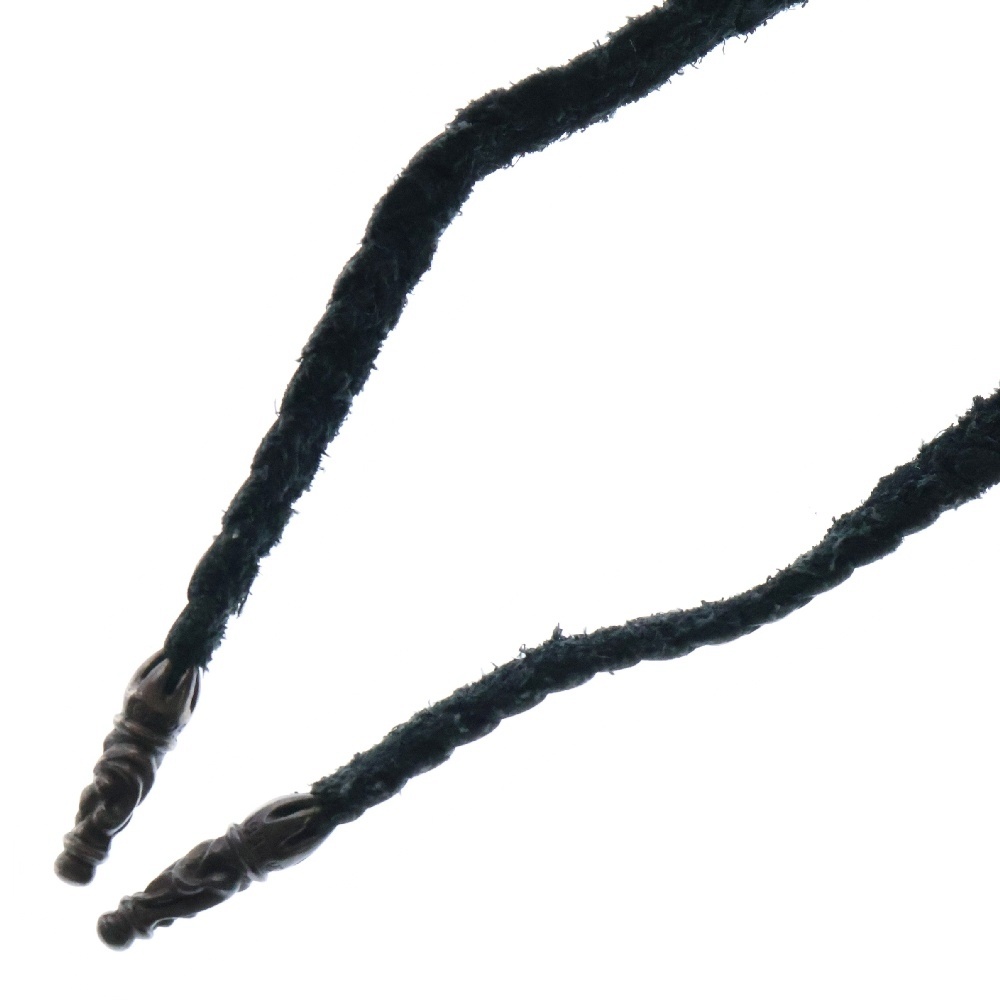 LEATHER BRAID SCROLL ネックレス レザーブレイドネックレス ブラック/シルバー BCA377 Bランク