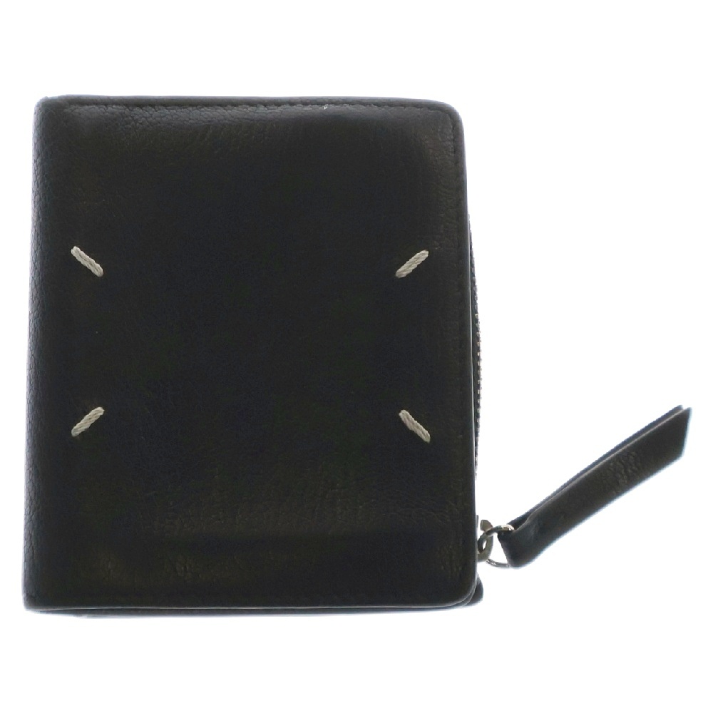 23SS FLIP FLAP WALLET SA1UI0009 レザー フリップ フラップ ウォレット コンパクト 財布 ブラック Bランク