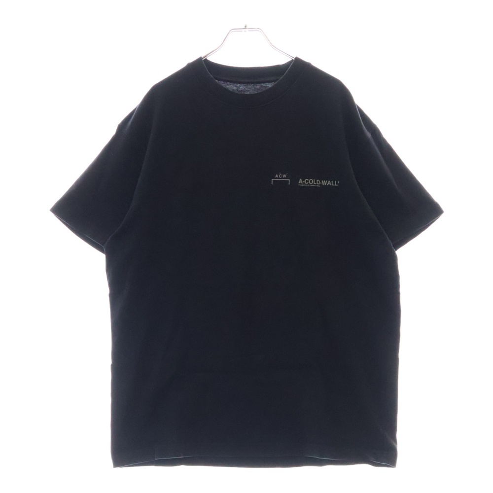 フロントロゴプリント クルーネック 半袖Tシャツ ブラック Bランク