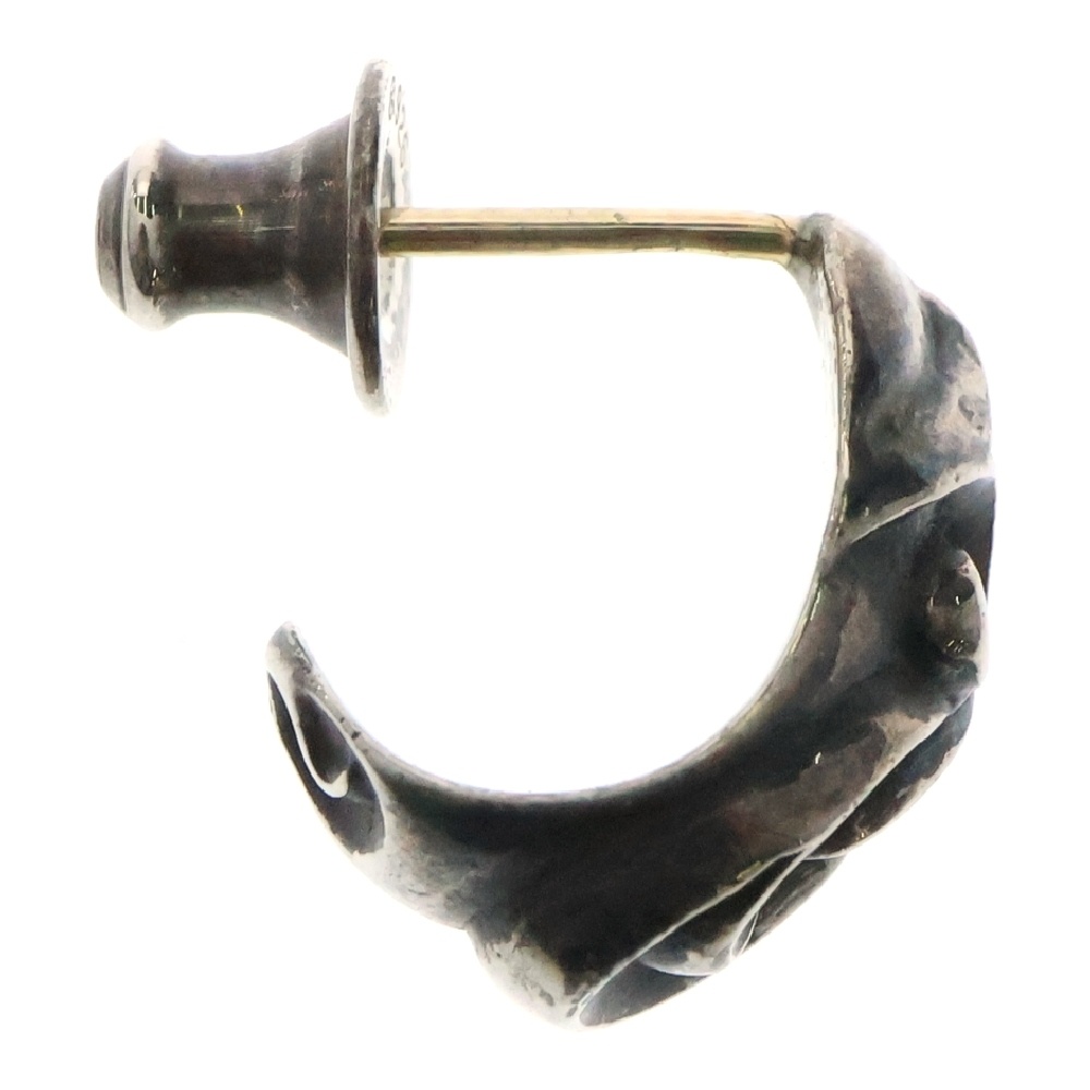 CARVED TEARDROP カーブドティアドロップ ピアス シルバー BCA091 Aランク