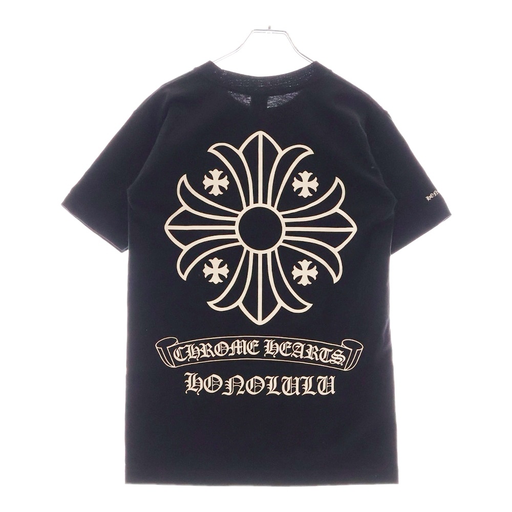 CH PLS Tee CHプラスプリント ホノルル限定 クルーネック半袖Tシャツカットソー ブラック Aランク