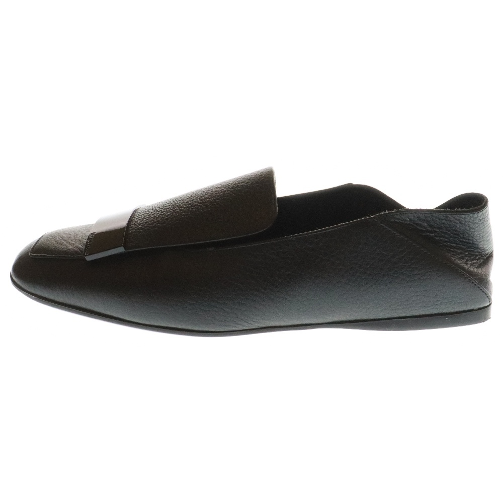 SR1 Slipper スクエアトゥ レザースリッパ ローカットシューズ ブラック レディース A83120 Aランク