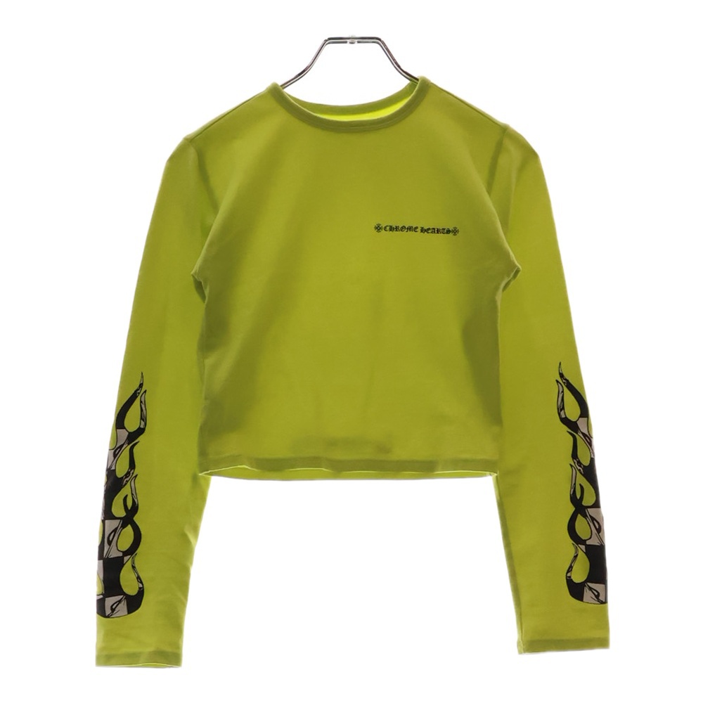 ×MATTY BOY PRO BIKE L/S TEE ×マッティボーイ クロップド長袖Tシャツ ロンT イエロー レディース Aランク