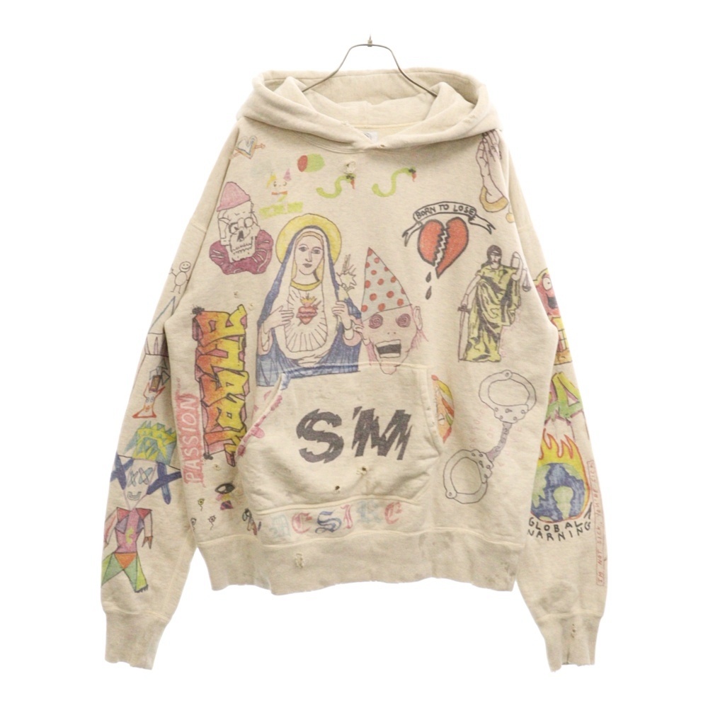 セントマイケル Graffiti Hoodie SM-S21 国内正規品　美品 セントマイケル 21SS Graffiti Hoodie グラフィティ フーディ プル