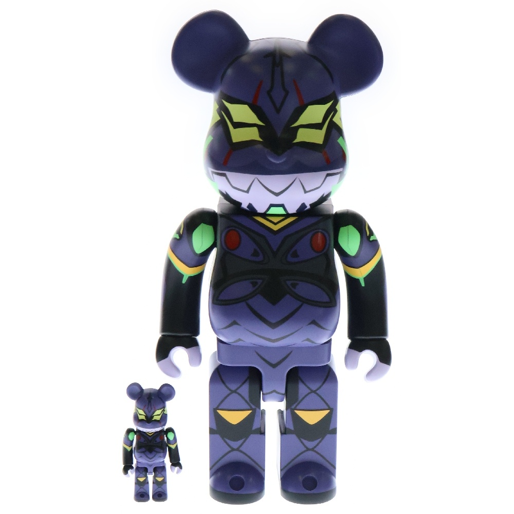 BE@RBRICK エヴァンゲリオン 第13号機 新塗装版 100%&400% パープル ベアブリック フィギュア Sランク