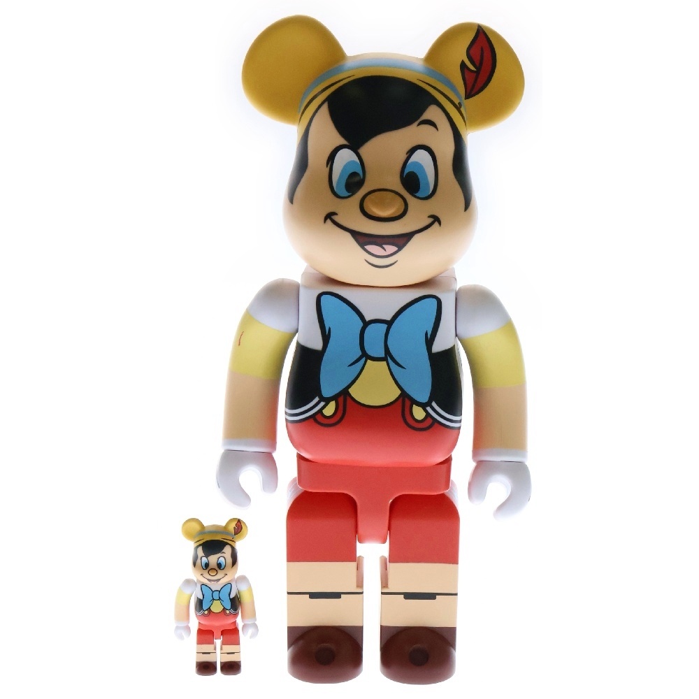 BE@RBRICK×Disney Pinocchio ピノキオ 100%&400% ベアブリック フィギュア Aランク