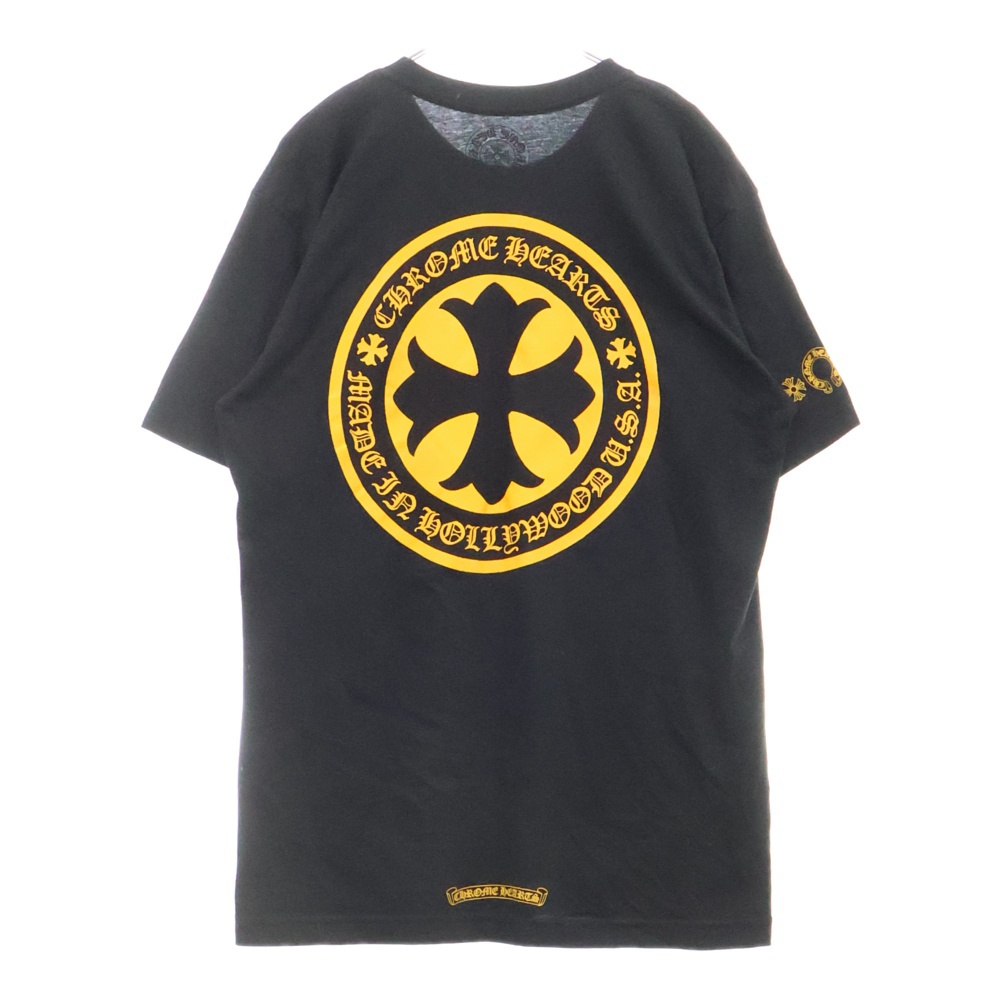 CH T-SHRT 1 バックCHプラスプリント クルーネック半袖Tシャツ ブラック/イエロー Bランク