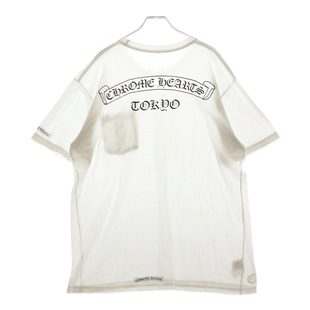 CH T-SHRT TOKYO LTD 東京限定バックプリント 半袖Tシャツ カットソー ホワイト Bランク