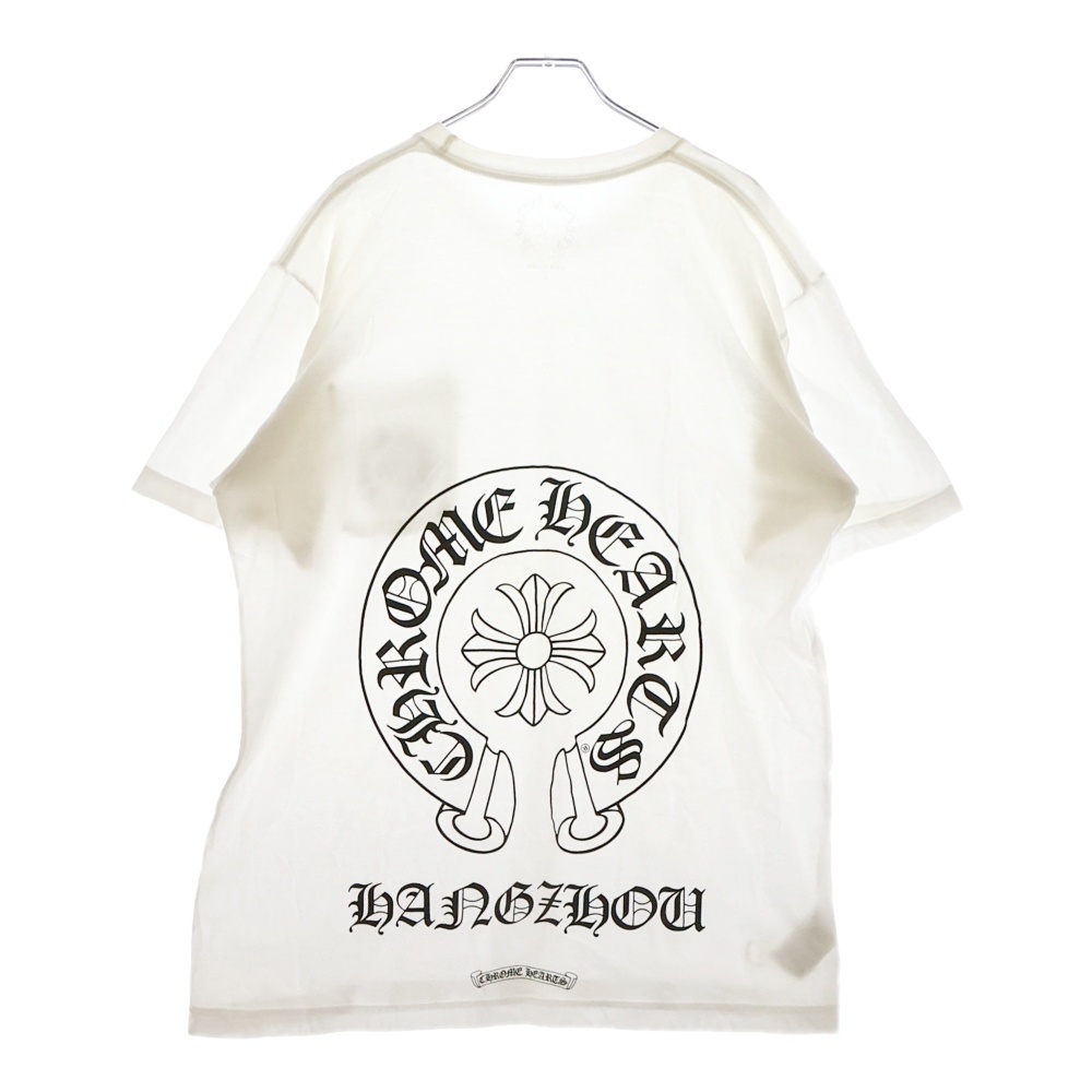 CH T-SHIRT バックホースシュープリント 半袖Tシャツ ホワイト Bランク
