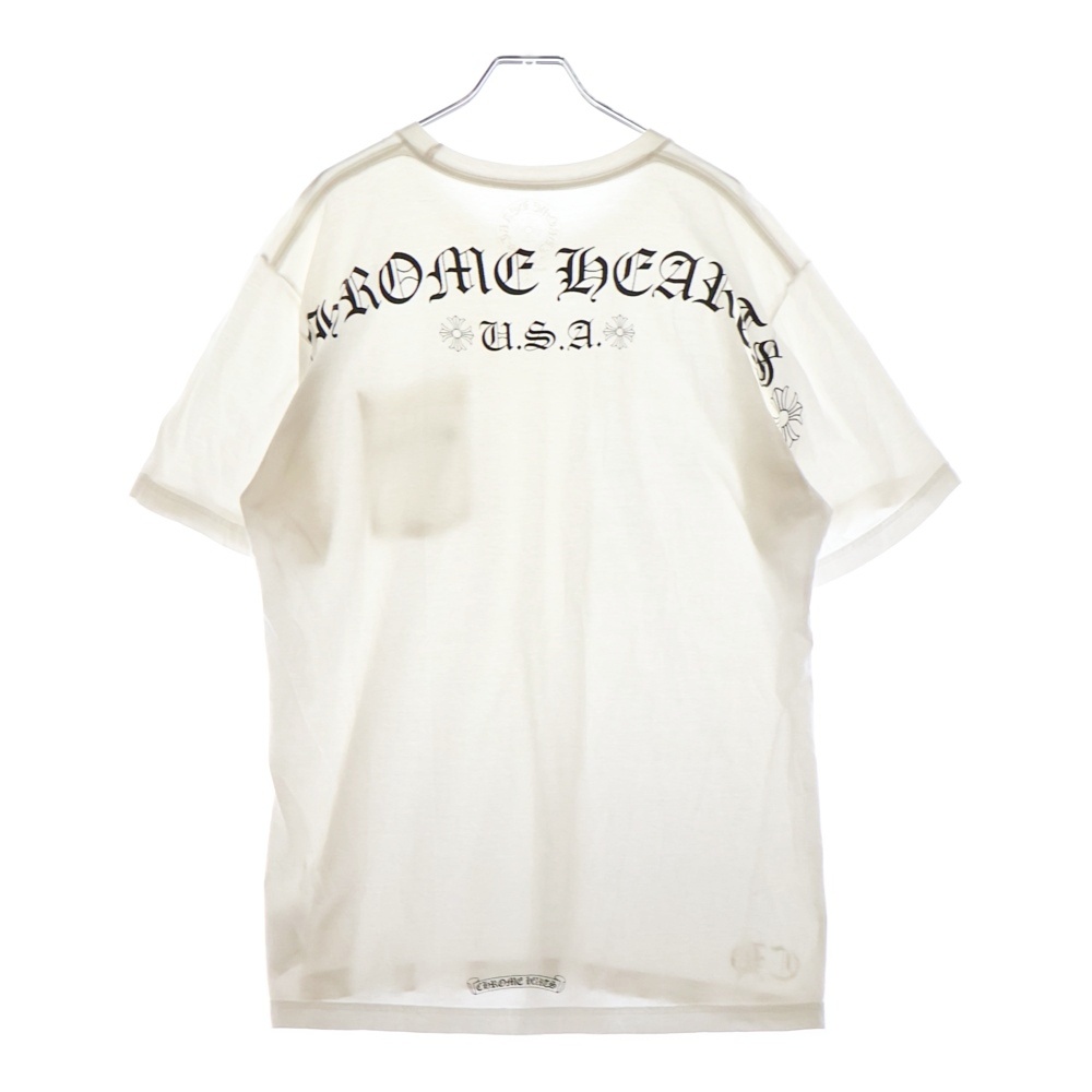 USA Logo S/S TEE スクロールロゴプリントクルーネック半袖Tシャツ ホワイト Aランク