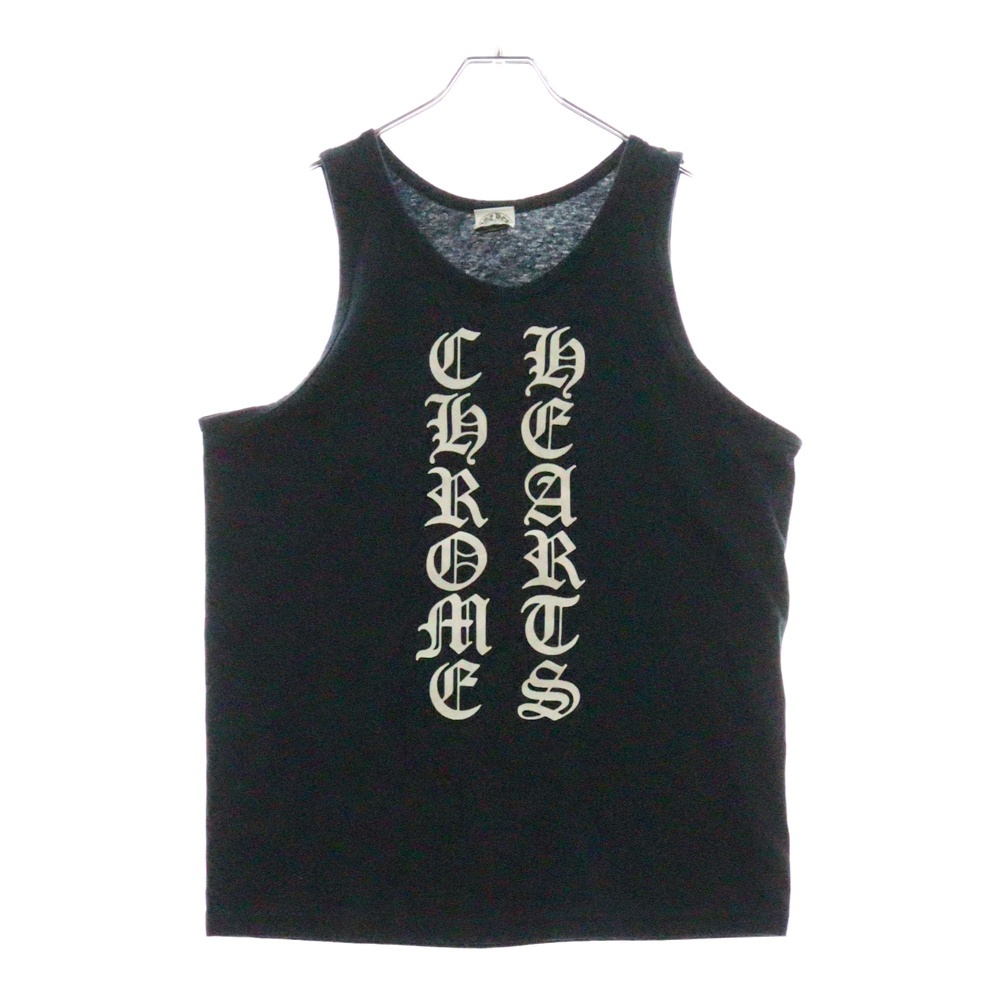 CH TANK TOP OLD スクリプトロゴプリントタンクトップ ネイビー Aランク