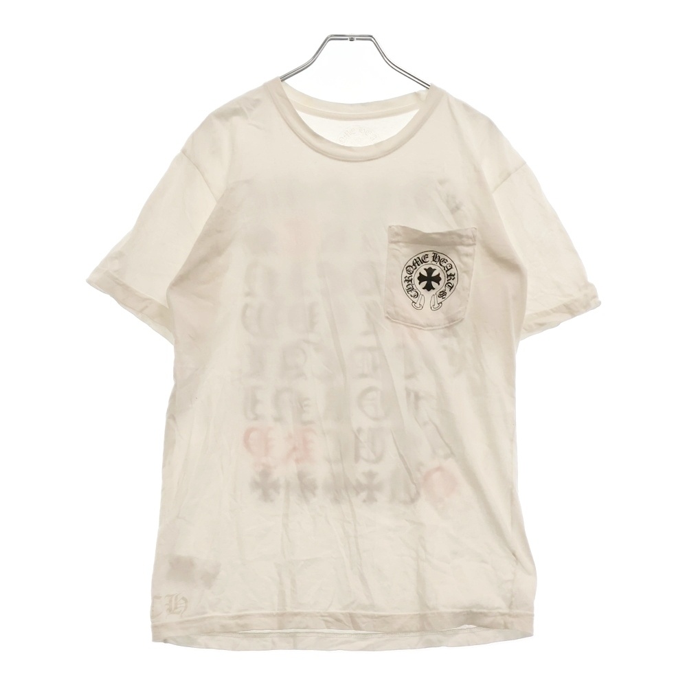CH T-SHIRT TOKYO LTD バック英字プリント クルーネック 半袖Tシャツ カットソー ホワイト Bランク