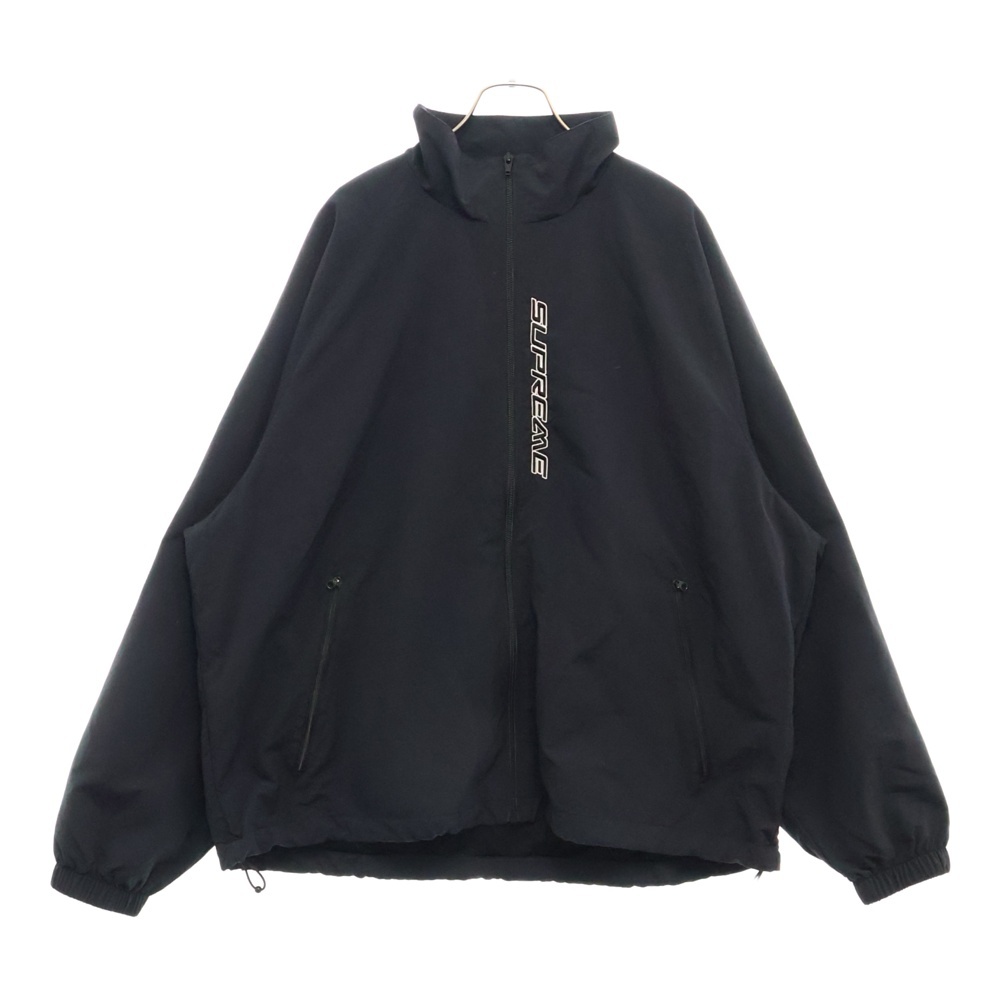25SS Contrast Zip Track Jacket コントラストジップ ロゴエンブロイダリー トラックジャケット ブラック Bランク