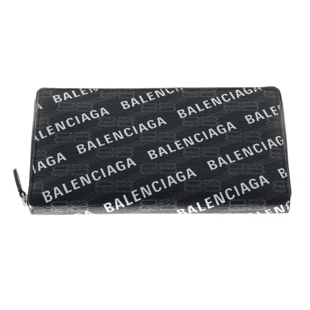 BB Monogram Zip Wallet BBモノグラム ラウンドジップ ロングウォレット 長財布 ブラック 594317 Sランク