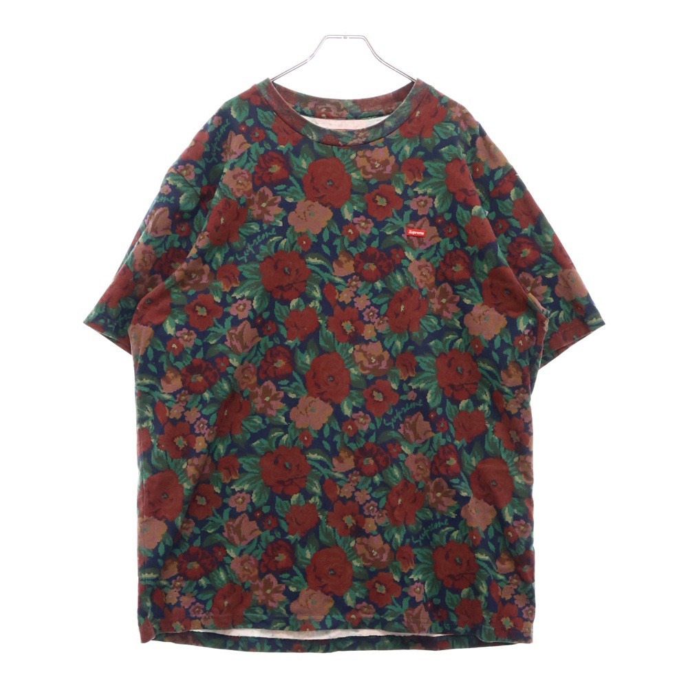 20AW Digi Floral Small Box Tee デジ フローラル スモールボックスロゴ クルーネック 半袖Tシャツカットソー マルチ Bランク