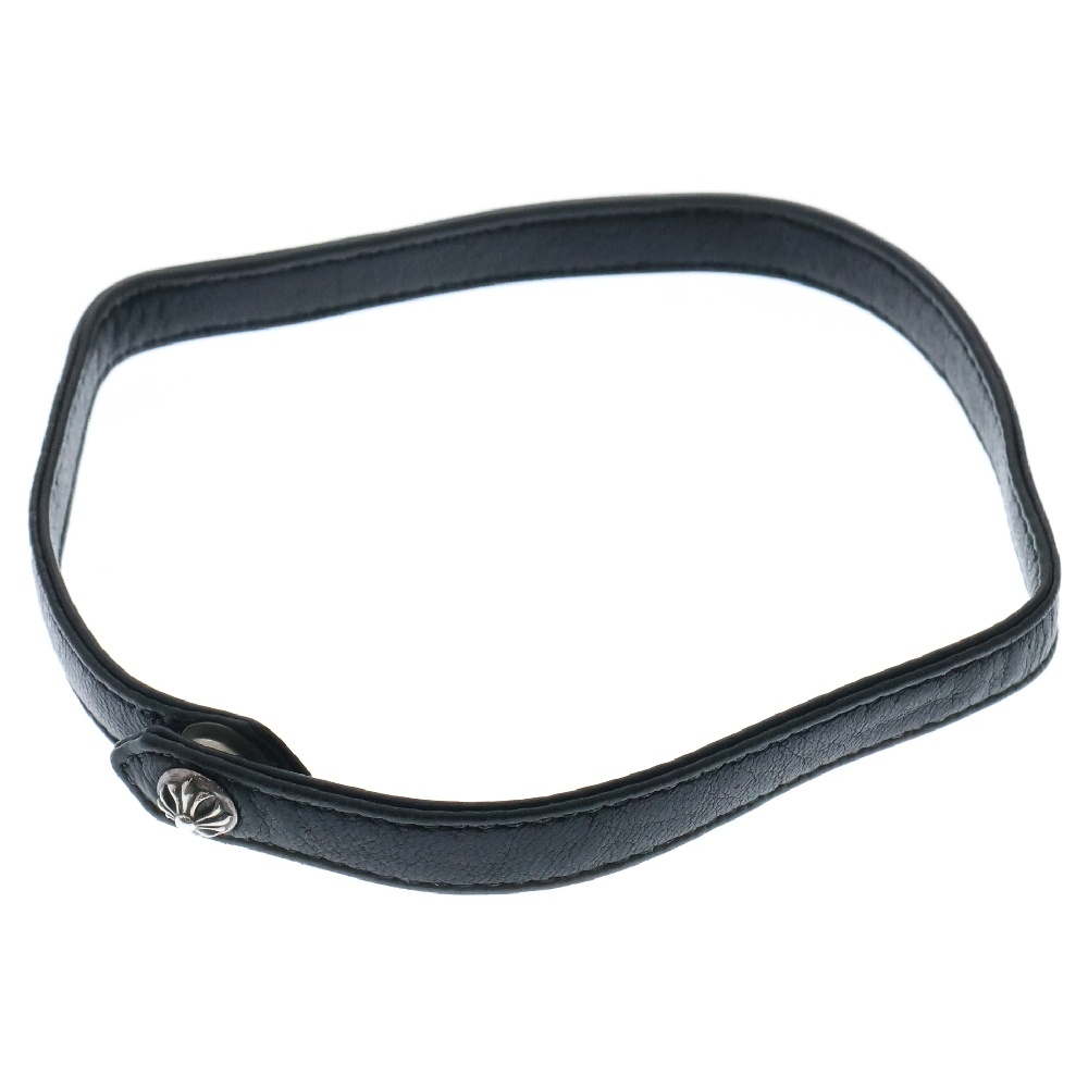 Leather Choker クロスボールボタン レザーチョーカー ブラック Bランク