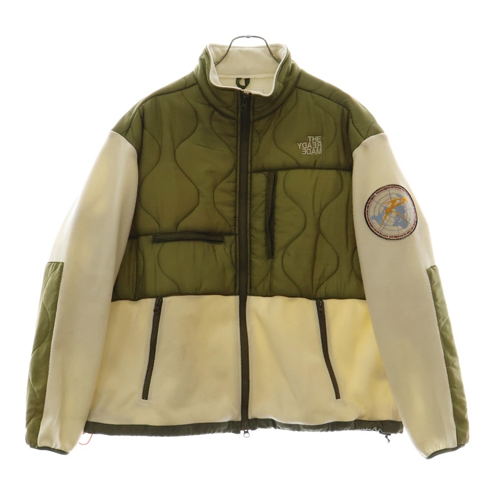 20AW Fleece Jacket ミリタリーライナー切替フリースジャケット RE-PO-WH-00-00-11 ホワイト/カーキ Bランク