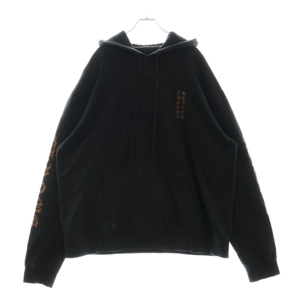 SWTSHRT PLVR アームロゴプリントプルオーバーパーカー ブラック/ブラウン Bランク
