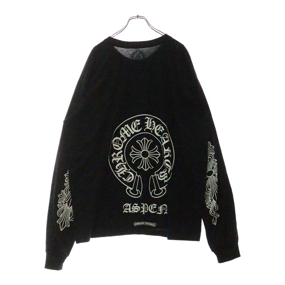 CH L S LTD アスペン限定バックホースシュー長袖カットソー 長袖Tシャツ ブラック Aランク