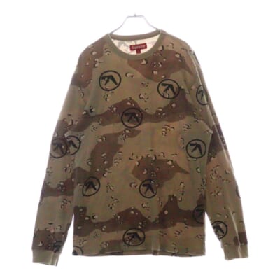25SS ×Aphex Twin Thermal Chocolate Chip Camo サーマル チョコレートチップ ロングスリーブカットソー カモフラ柄 ブラウン Bランク