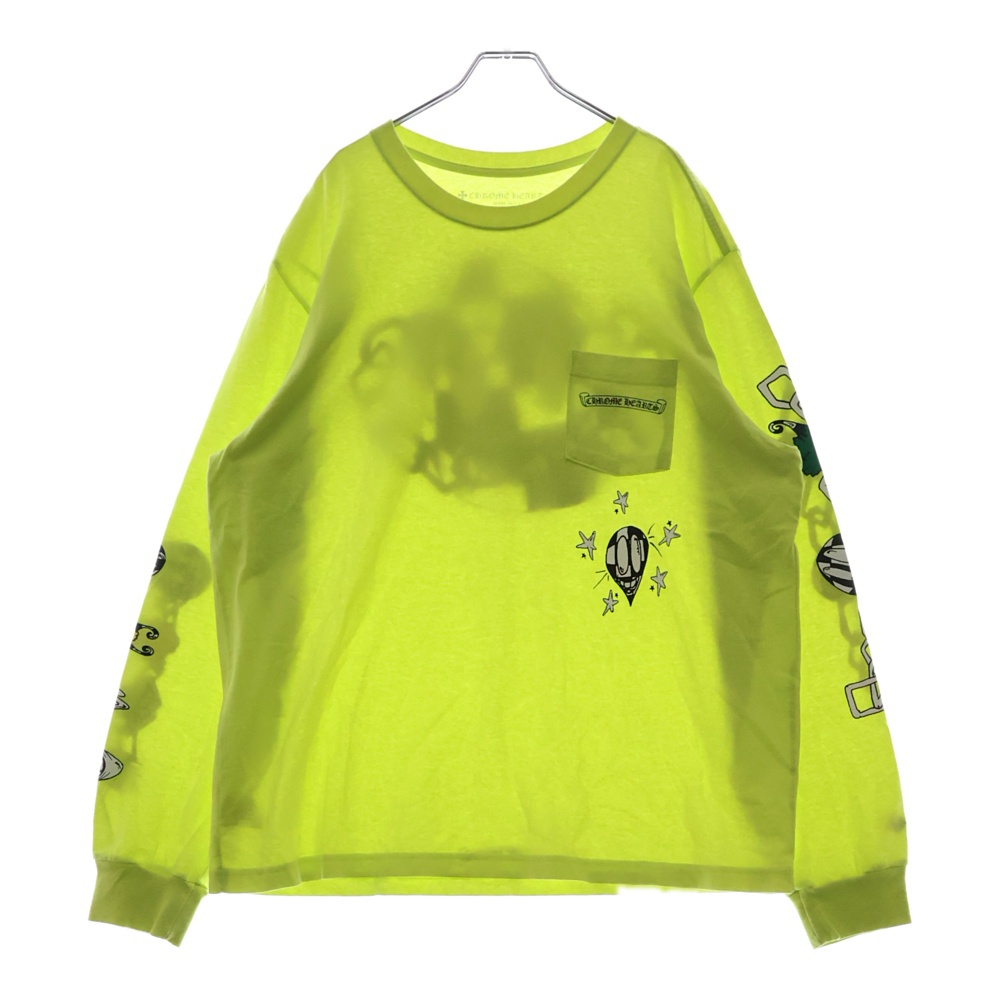 22AW×MATTY BOY PRO CHAIN GAME HRDWR GRN LS マッティボーイ チェーンゲーム プリント長袖Tシャツ ライムグリーン Aランク