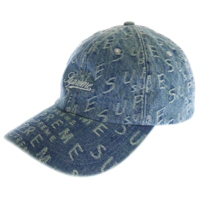21SS Warp Jacquard Logos Denim 6-Panel ワープジャカードロゴ デニム6パネルキャップ インディゴブルー Aランク