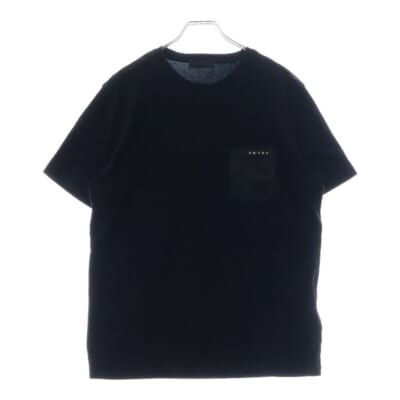 ロゴナイロン切り替えポケット半袖Tシャツ SJN250 R192 ブラック Bランク