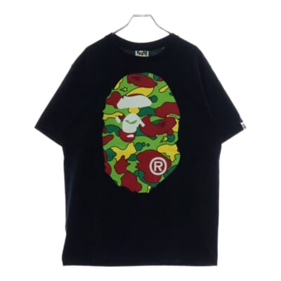 Sta Camo Big Ape Head Tee カモ柄エイプヘッド プリント半袖Tシャツ カットソー ブラック 001TEH801030M Bランク