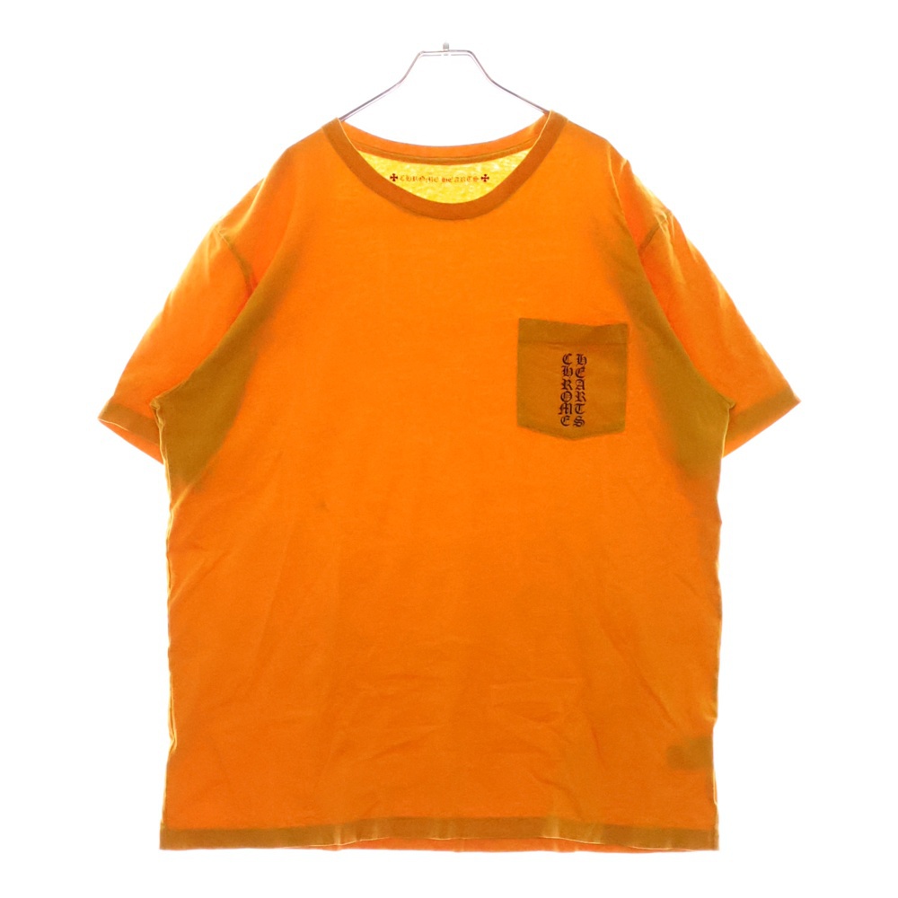 Vertical Logo Tee ヴァーティカルロゴ 胸ポケット 半袖クルーネックTシャツカットソー マスタード Cランク