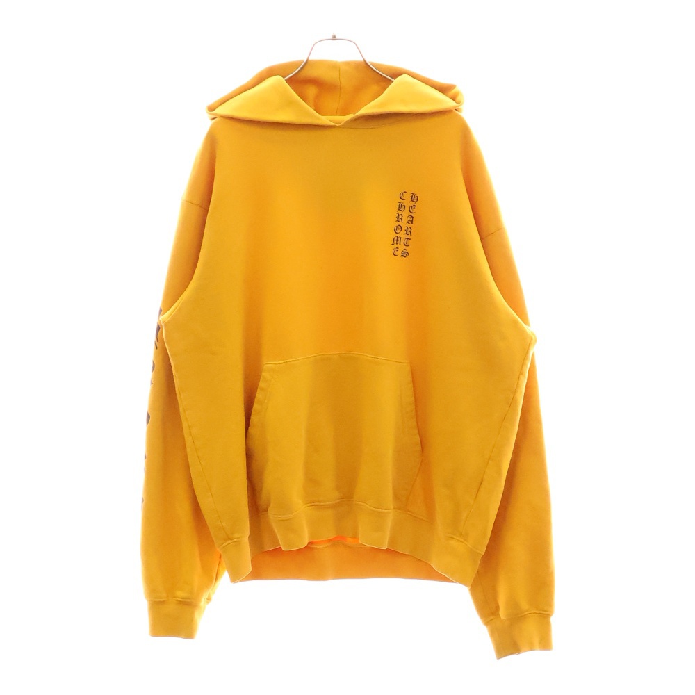 SWTSHRT PLVR スリーブロゴプリントプルオーバーパーカー フーディ マスタード Bランク