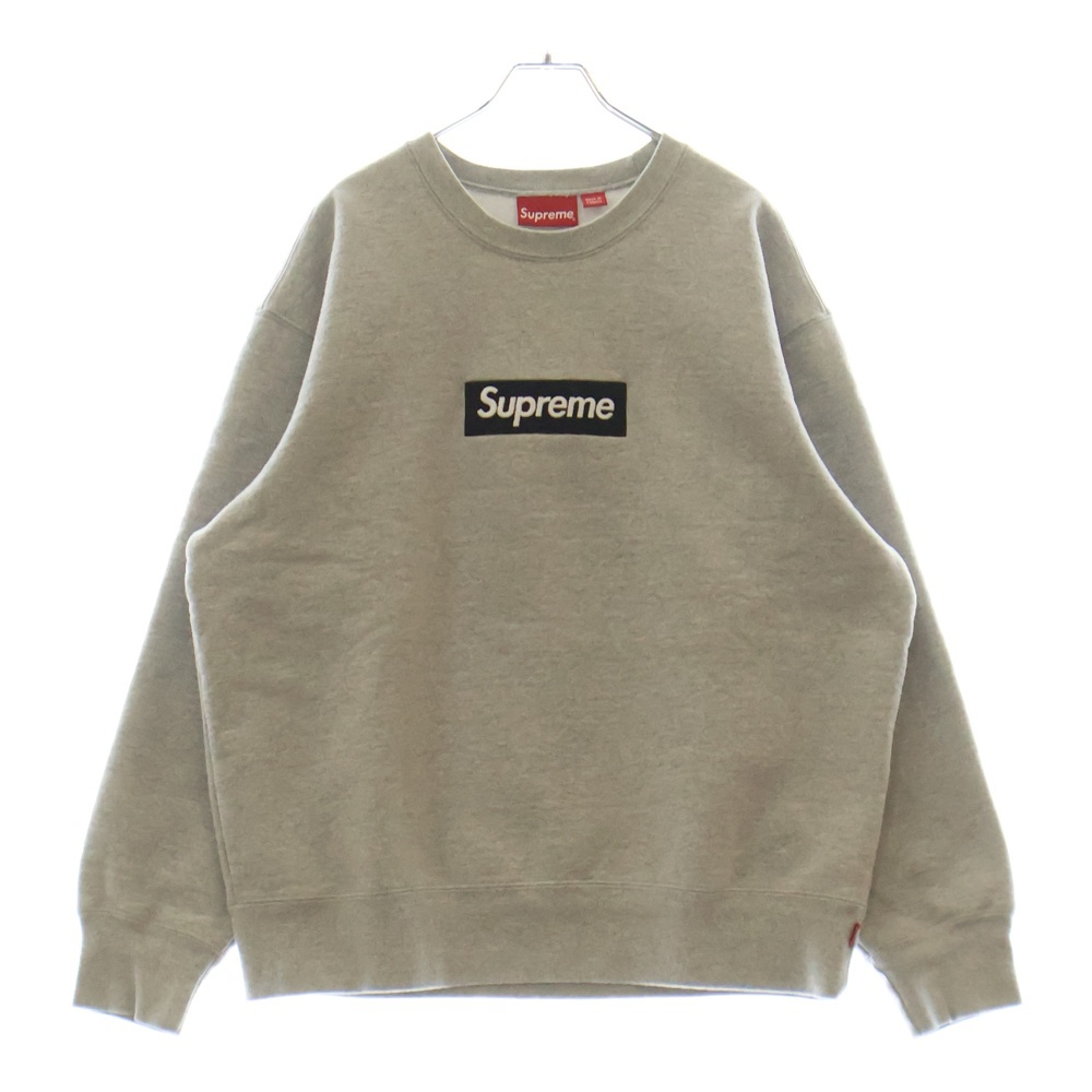 22AW Box Logo Crewneck Sweatshirt ボックスロゴ クルーネックスウェットトレーナー グレー Bランク