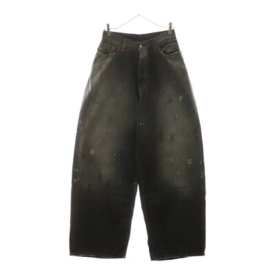 23AW FN Black Trafalgar Super Baggy Fit Jeans ペイント加工 スーパーバギーデニムパンツ ブラック A00514 Sランク