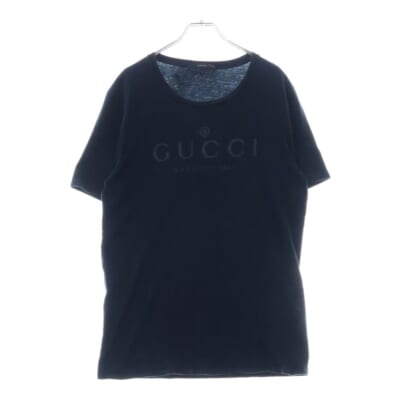 ロゴ クルーネック半袖Tシャツカットソー ネイビー 232654 X3469 Bランク