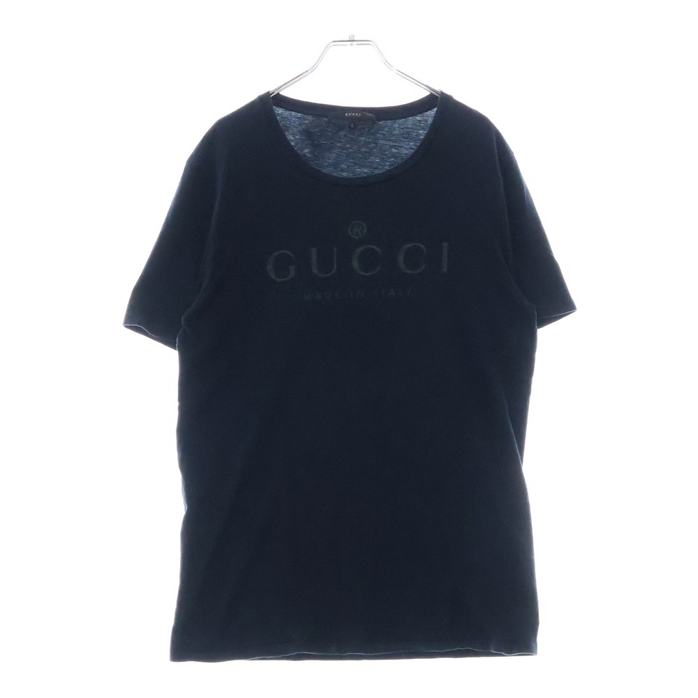 ロゴ クルーネック半袖Tシャツカットソー ネイビー 232654 X3469 Bランク