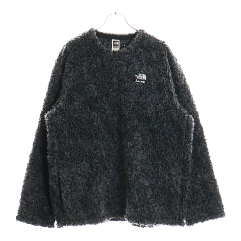 23SS ×THE NORTH FACE High Pile Fleece Pullover NT023071I ×ザノースフェイス ハイパイル フリース プルオーバー ニット グレー Aランク