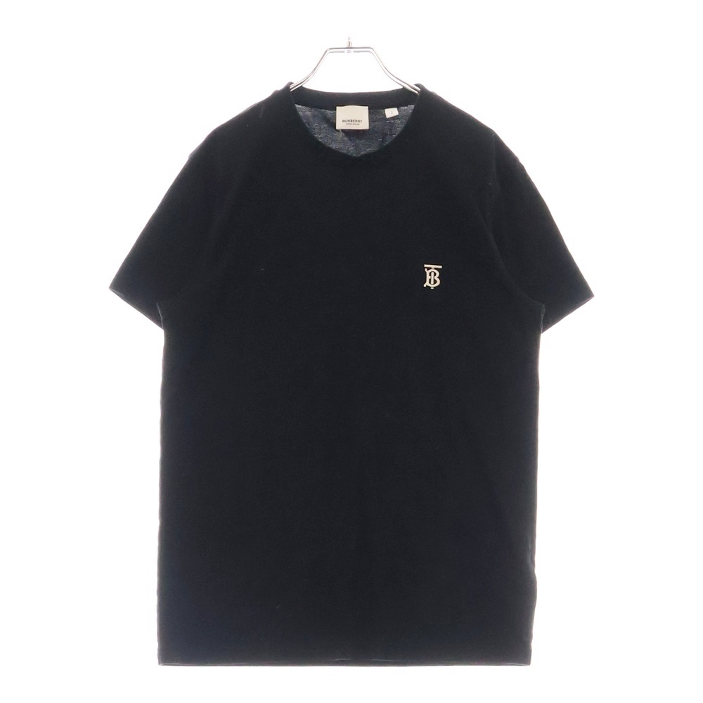 MONOGRAM MOTIF COTTON TEE フロント刺繍 クルーネック 半袖Tシャツ ブラック 8014020 72Q Aランク