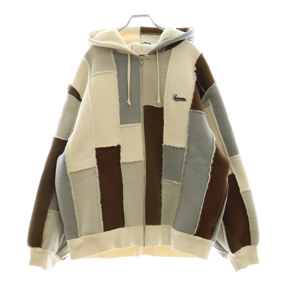 23AW Faux Shearling Zip Up Hooded Sweatshirt ファーシアリングジップアップパーカー アイボリー Aランク