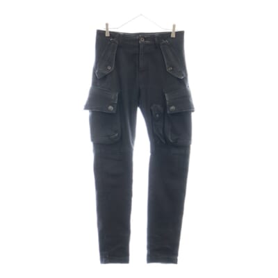22AW TROUSERS FOR MALE ガスマスク カーゴパンツ ブラック 799PAM25-BK Bランク