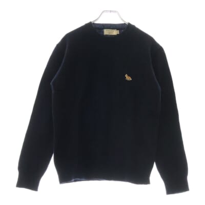 14AW フロントロゴ刺繍 ウール カーディガン ネイビー レディース FW14-MK-004-PU Bランク