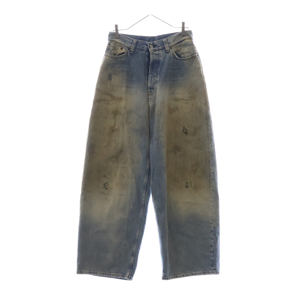 23AW Penicillin A00487 ペニシリン ヴィンテージ加工 スーパーバギーフィットデニムパンツ インディゴ Bランク