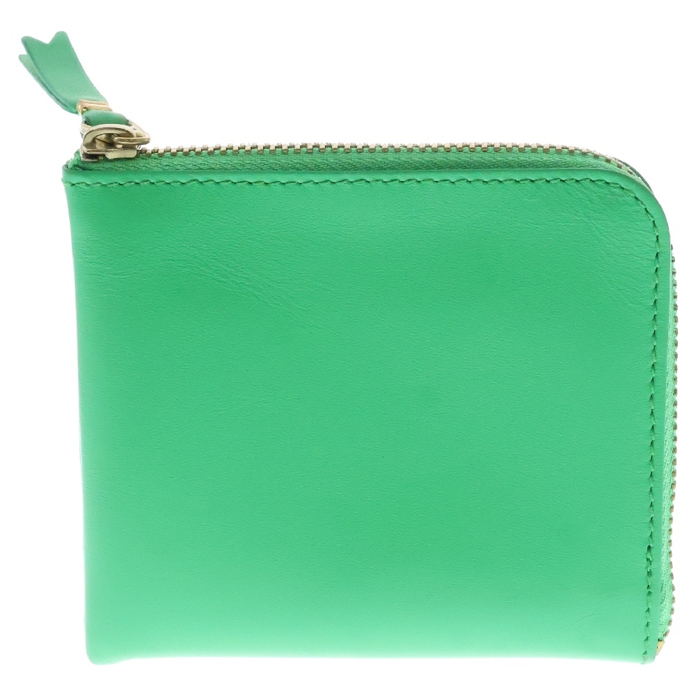 COLOUR PLAIN WALLET ラウンドジップ コインケース 財布 グリーン Bランク
