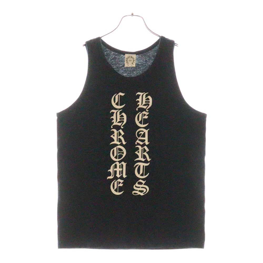 OLD CH TANKTOP オールド スクリプトロゴプリントタンクトップ カットソー ネイビー Bランク