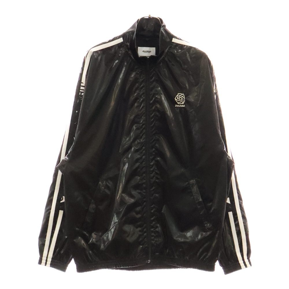 24SS LAMINATE TRACK JACKET ラミネート ジップアップトラックジャケット ブラック 24SS11BL187 Bランク