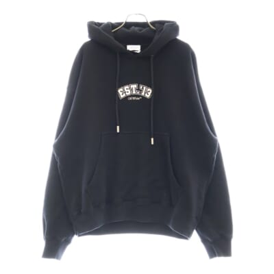 24SS CLB SKATE Hoodie クラブ スケート プリント スウェット プルオーバーパーカー ブラック OMBB085G23FLE015 Aランク